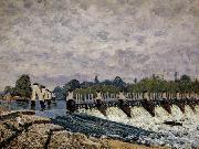 Alfred Sisley Molesey Weir  Morning oil painting
